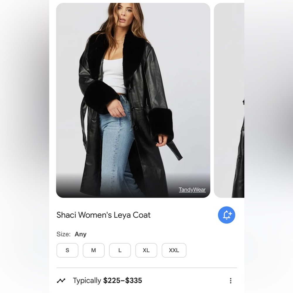 Shaci leya leather coat